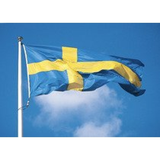 Flaggstång med betongfundament