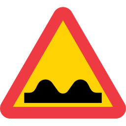 Vägskylt A8, Varning för ojämn väg