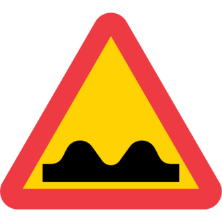 Vägskylt A8, Varning för ojämn väg