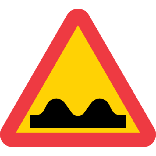 Vägskylt A8, Varning för ojämn väg