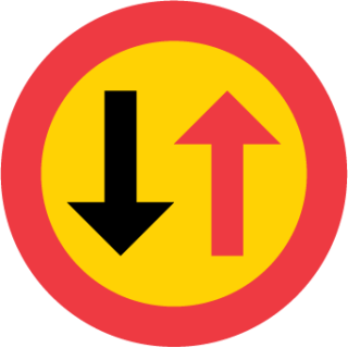 Väjningsplikt mötande trafik B6